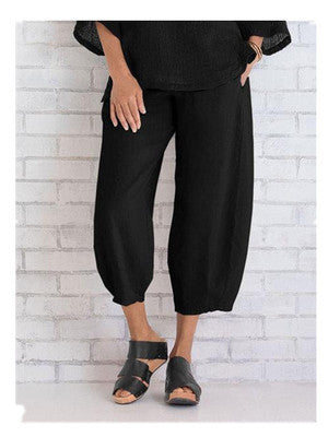 Heidi-Mode | Einfache, Lockere Damen 3/4 Hosen für Den Sommer