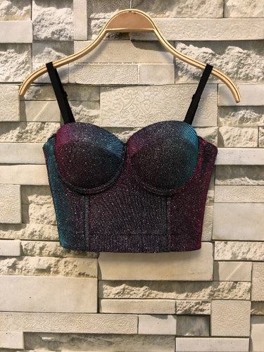 Damen Bustier Oberteil mit formendem Design und verspielten Trägern Heidi-Mode