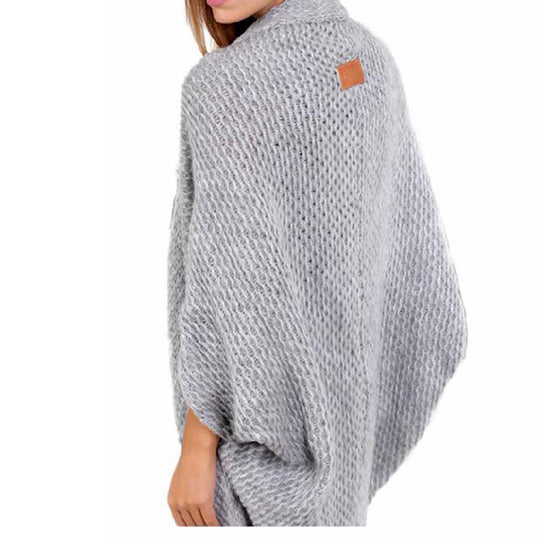 Damen Oversized Strickponcho Heidi-Mode