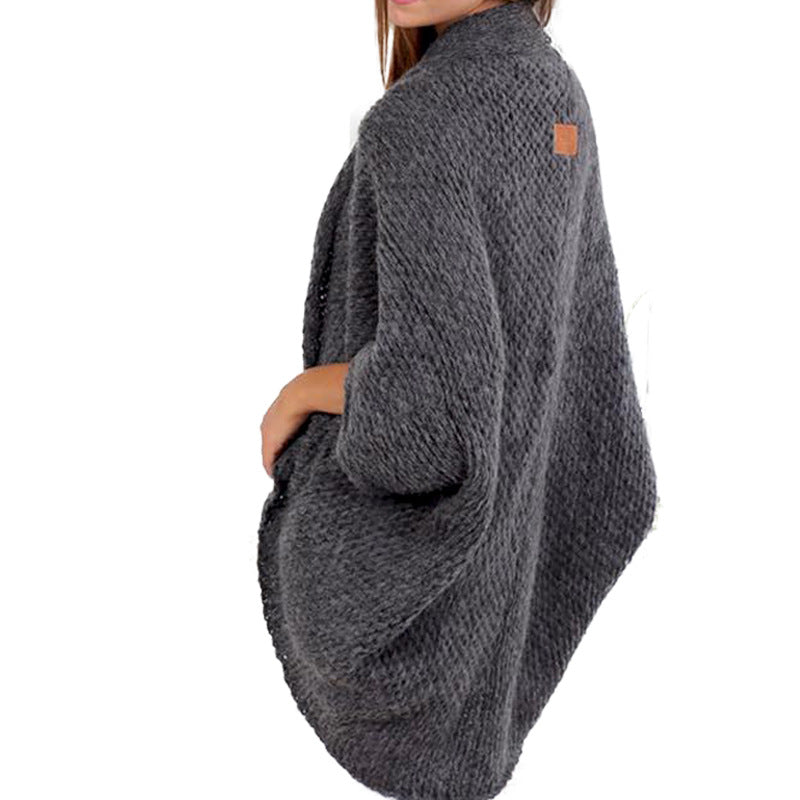 Damen Oversized Strickponcho Heidi-Mode