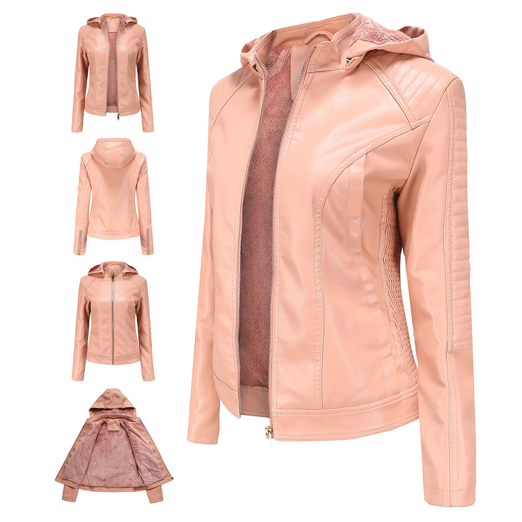Heidi-Mode | Neue Gefütterte Lederjacke