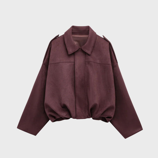 Heidi-Mode | Wildleder Übergroße Warme Lederjacke