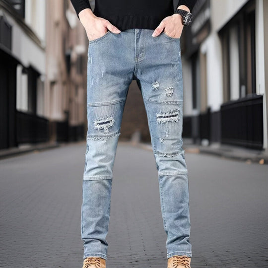 Modische gerippte Jeanshose