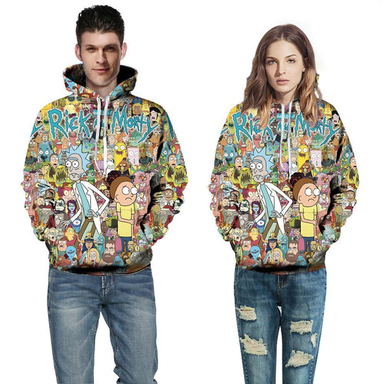 Unisex Kapuzenpullover mit einzigartigem Wolfsmotiv und hochwertigem Stoff Heidi-Mode