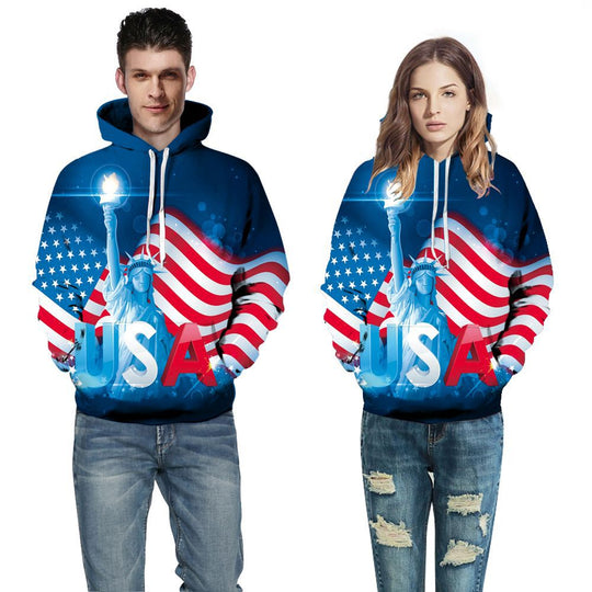 Unisex Kapuzenpullover mit einzigartigem Wolfsmotiv und hochwertigem Stoff Heidi-Mode