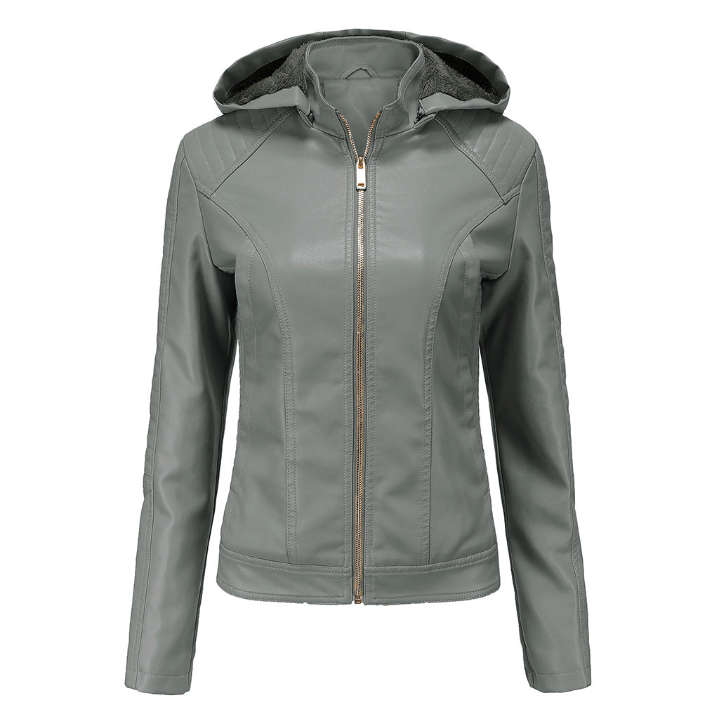 Heidi-Mode | Neue Gefütterte Lederjacke