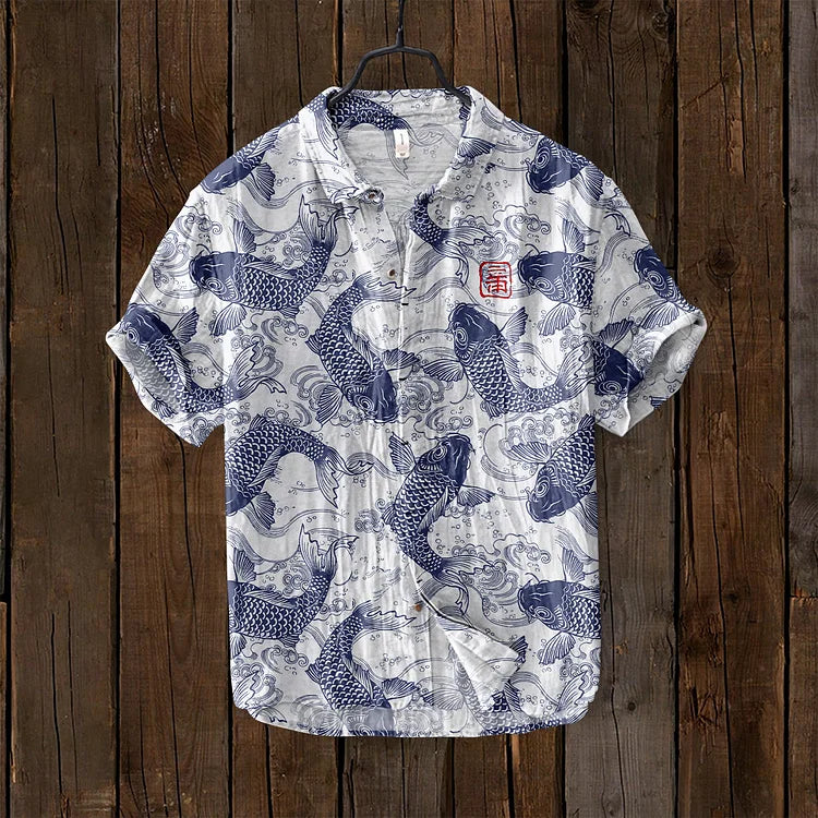 Heidi-Mode | Vintage Fisch Japanische Kunst Shirt