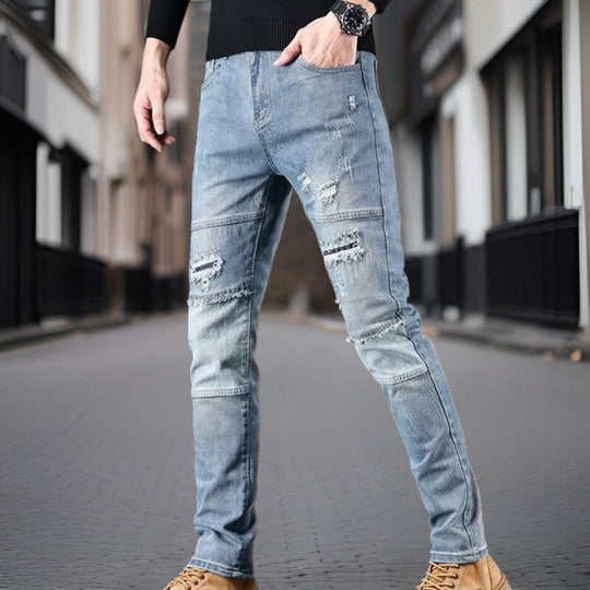 Modische gerippte Jeanshose