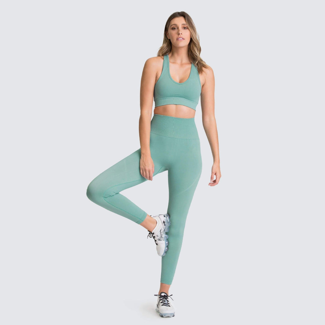 Heidi-Mode | Nahtloses Sportset aus Nylon für Damen