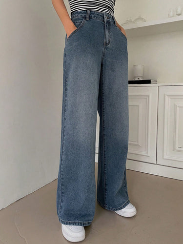 Heidi Mode | Figurschmeichelnde High-Waist Weite Jeans