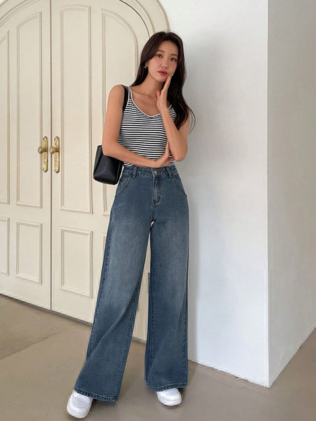 Heidi Mode | Figurschmeichelnde High-Waist Weite Jeans