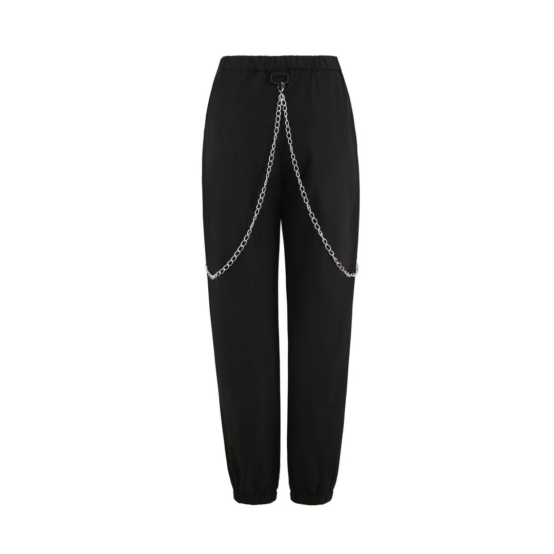 Damen Coole Cargo-Hose mit Kettendetails Heidi-Mode