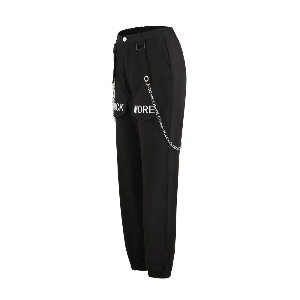 Damen Coole Cargo-Hose mit Kettendetails Heidi-Mode