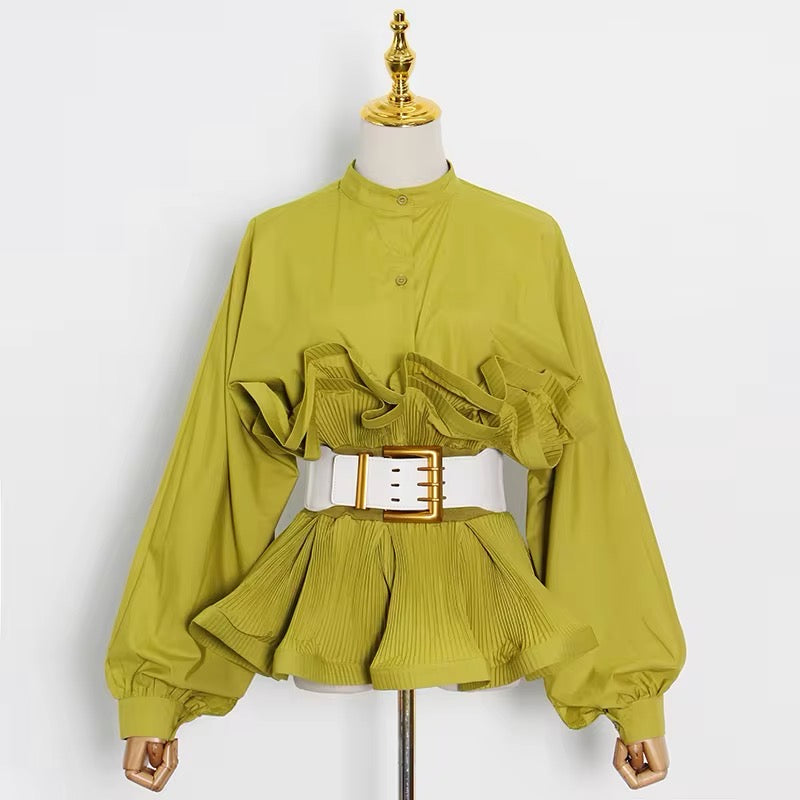 Heidi-Mode | Weiße Bluse mit Rüschen