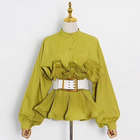 Heidi-Mode | Weiße Bluse mit Rüschen