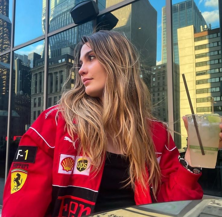 Heidi-Mode | Weinlese Ferrari Racer Jacke mit Sportlichem Stil (Unisex)