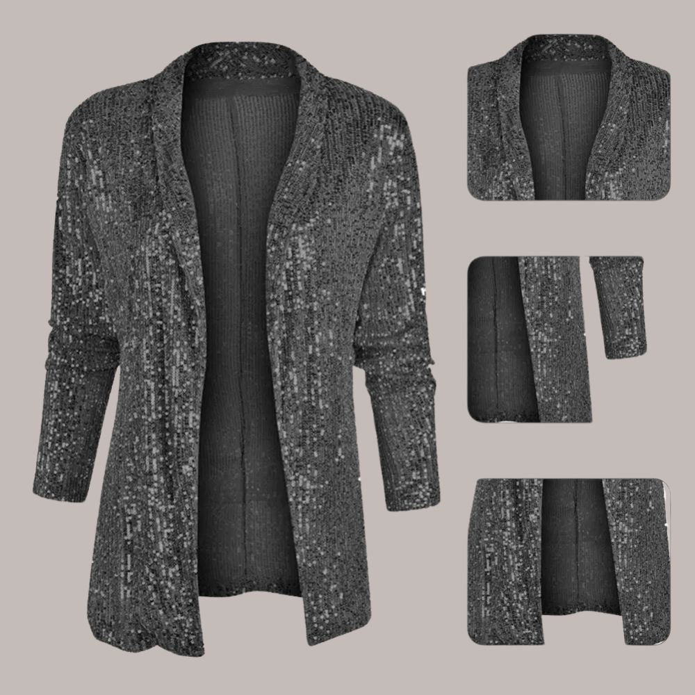 Heidi-Mode | Funkelnder Pailletten Blazer Elegant und Glamourös