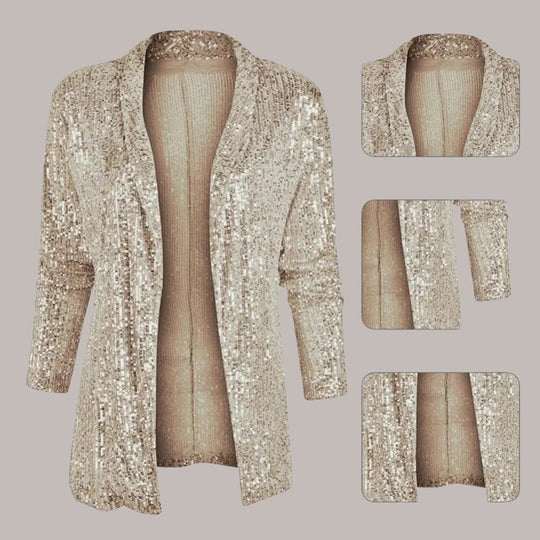 Heidi-Mode | Funkelnder Pailletten Blazer Elegant und Glamourös