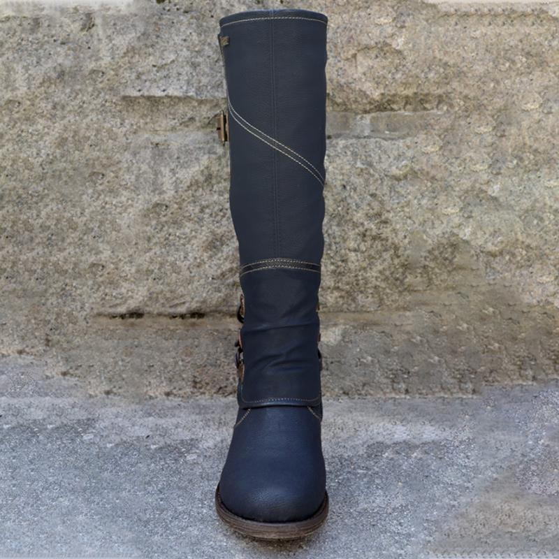 Heidi-Mode | Leder Cowboy Stiefel mit Absatz für Frauen