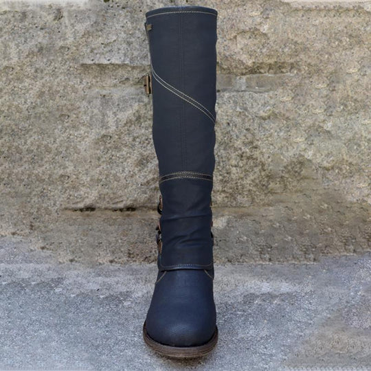 Heidi-Mode | Leder Cowboy Stiefel mit Absatz für Frauen