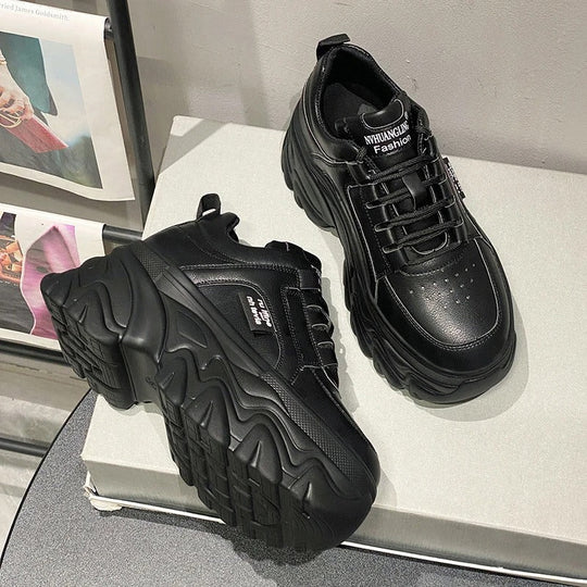 Bequeme Und Klobige Plateau-Sneakers