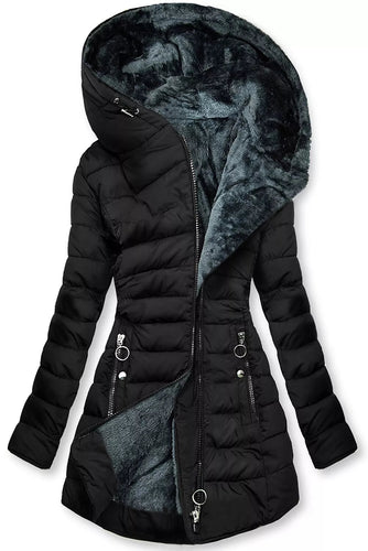 Heidi-Mode | Lange Winterjacke mit Kapuze für Damen Ideal für Die Kalte Jahreszeit