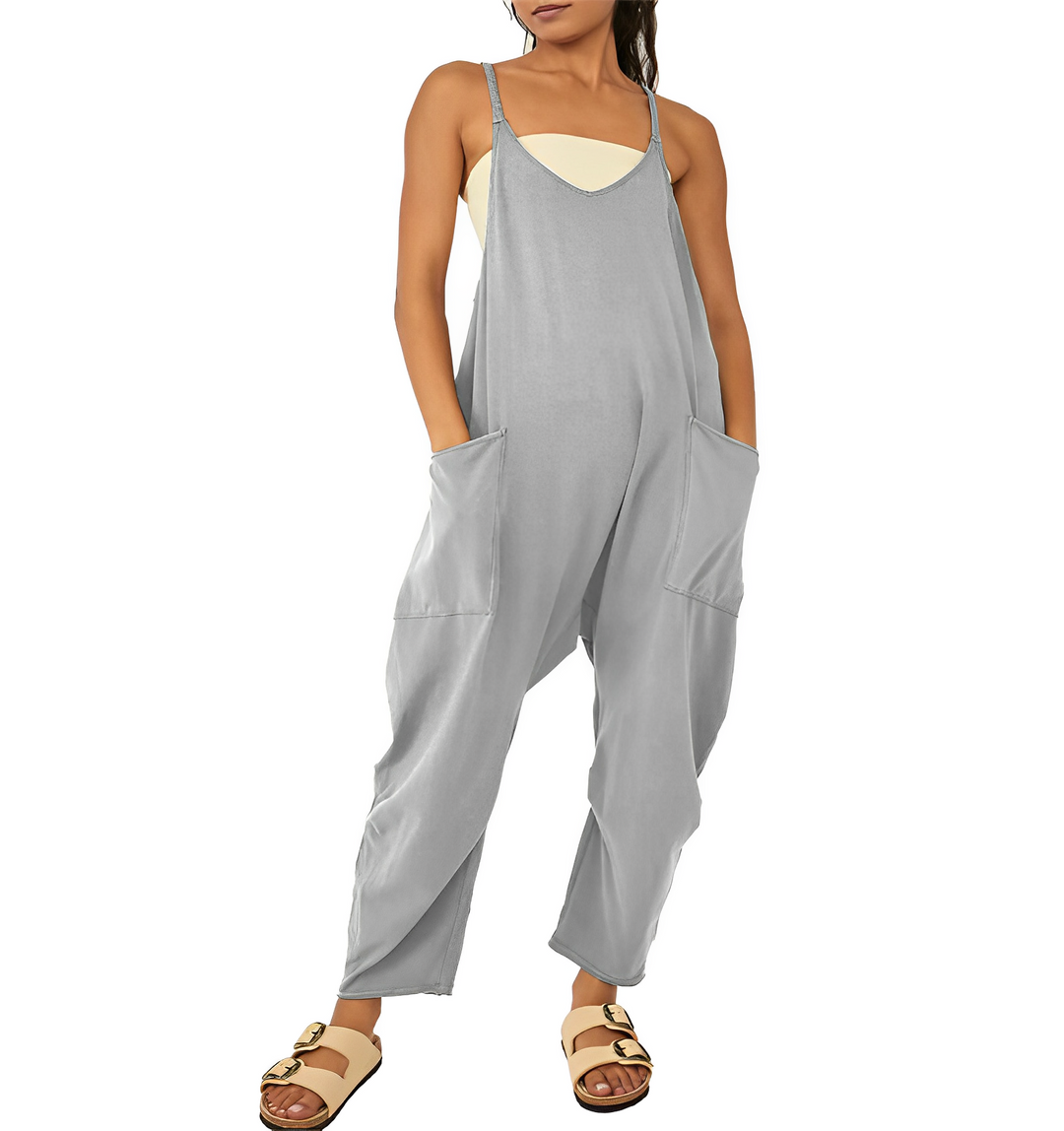 Heidi-Mode | Damen Eleganter Leichter Jumpsuit mit Handgefertigten Details für Festliche Anlässe