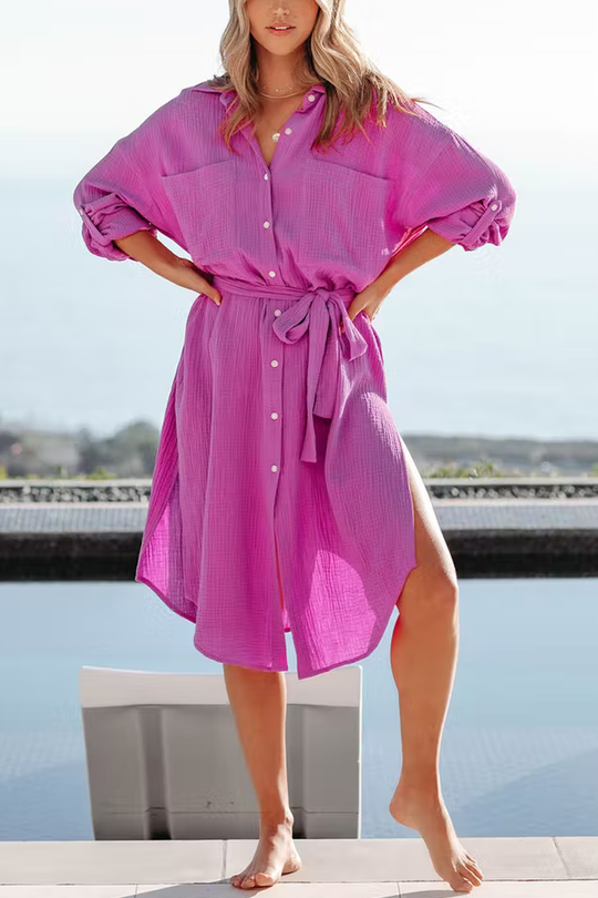 Heidi-Mode | Bodega Bay Baumwoll Cover-up Hemdkleid