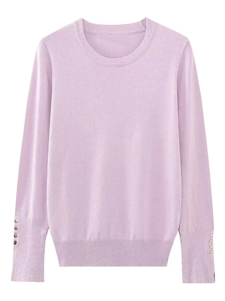 Heidi-Mode | Damenpullover mit Knopfdetail