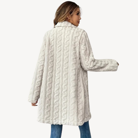 Heidi-Mode | Damen Doppelreihiger Kunstfellmantel