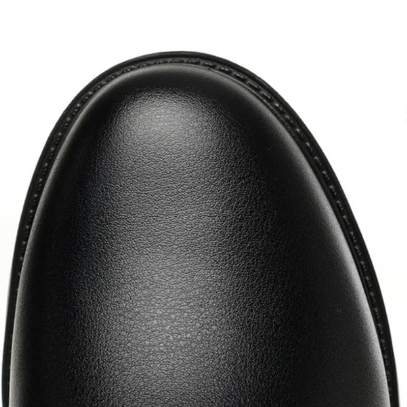 Heidi-Mode | Damenstiefel mit Schnalle und Nieten Design Stabiler Absatz