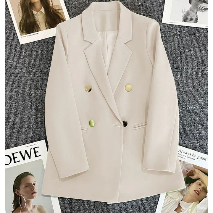 Lange Damen Blazer Mit Knopfverschluss