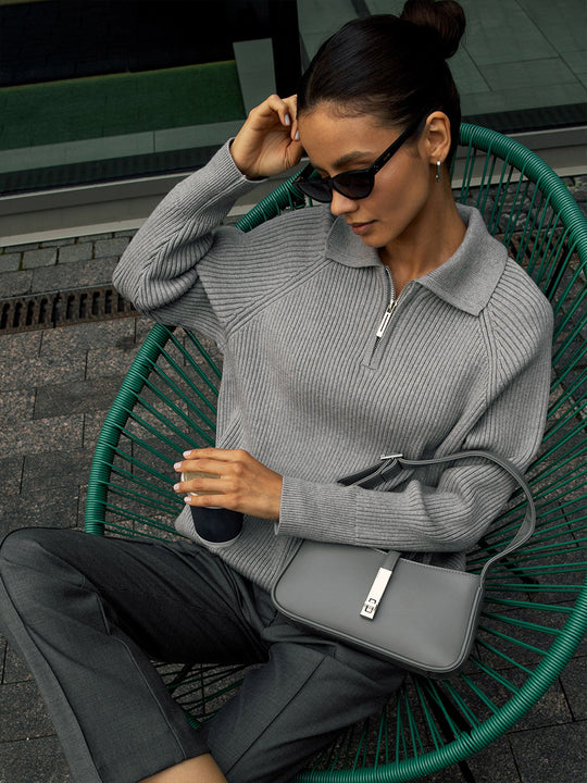 Heidi Mode | Eleganter Winter Polo Kragen Pullover