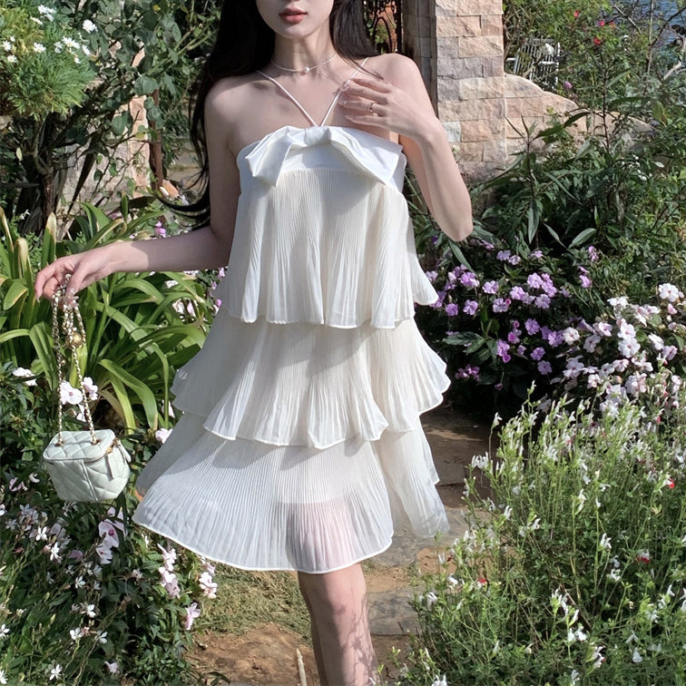 Heidi-Mode | Fliege Halterneck Locker Und Süßes Kuchen Kleid