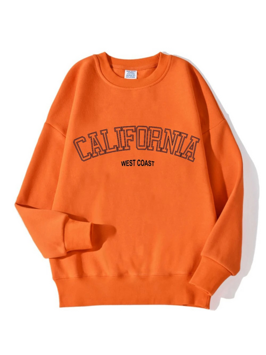 Heidi-Mode - Streetwear Herbst Kalifornien Westküste Oversized Sweatshirt für Frauen