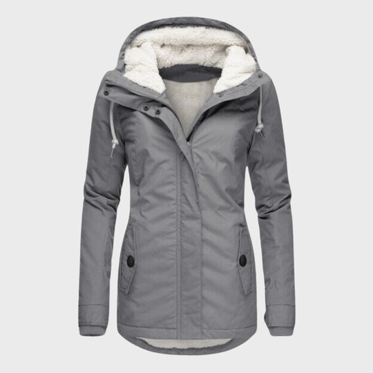 Heidi-Mode | Neuer Falten Baumwollmantel mit Kapuze