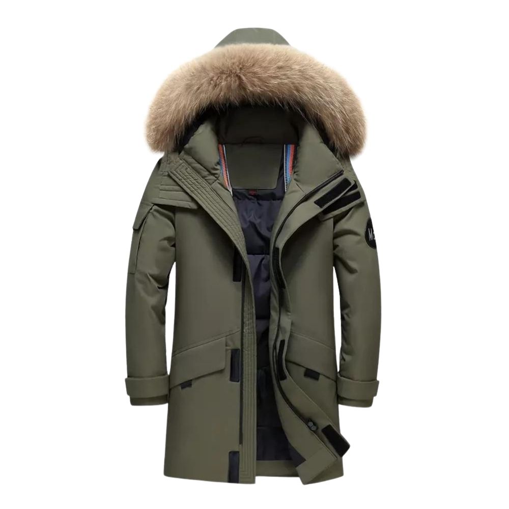 Heidi-Mode | Herren Pelzmantel mit Kapuze