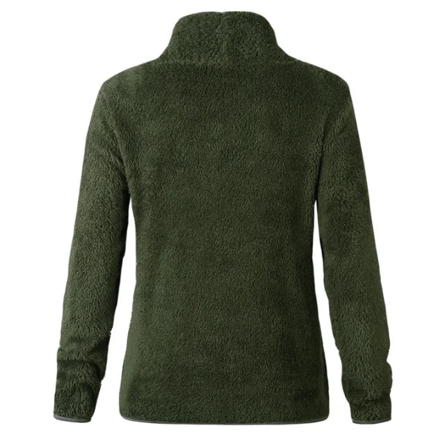 Heidi-Mode | Hoher Kragen Fleece Pullover