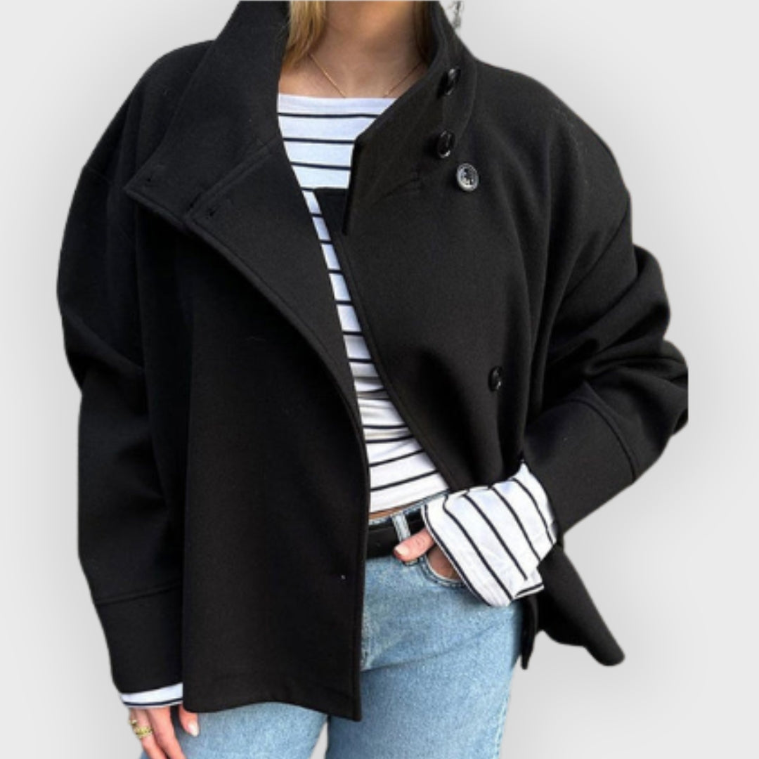 Heidi-Mode | Luxuriöser Doppelreihiger Kurzer Mantel