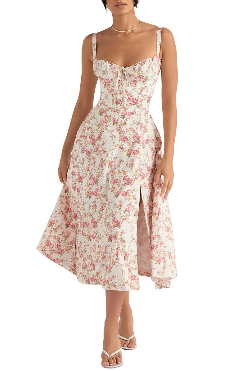 Heidi-Mode | Blumen Kleid mit Korsett