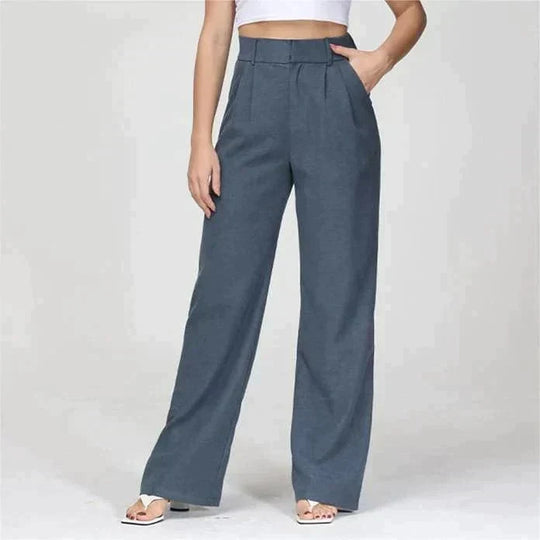 Hohe Taille Weite Bein Hose