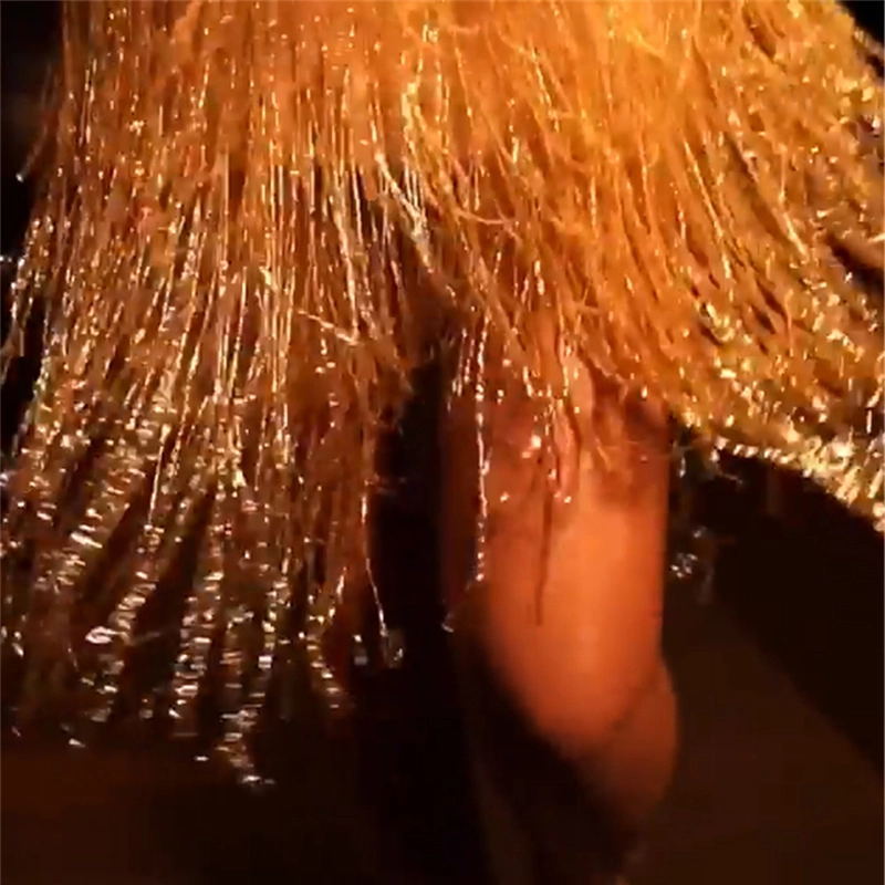 Damen Funkelndes Fransen-Cocktailkleid Heidi-Mode