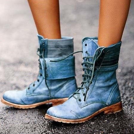 HeidiMode | Elegante Stiefel Mit Schnürung Vorne