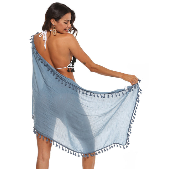 Damen Strandtuch mit Quasten Heidi-Mode