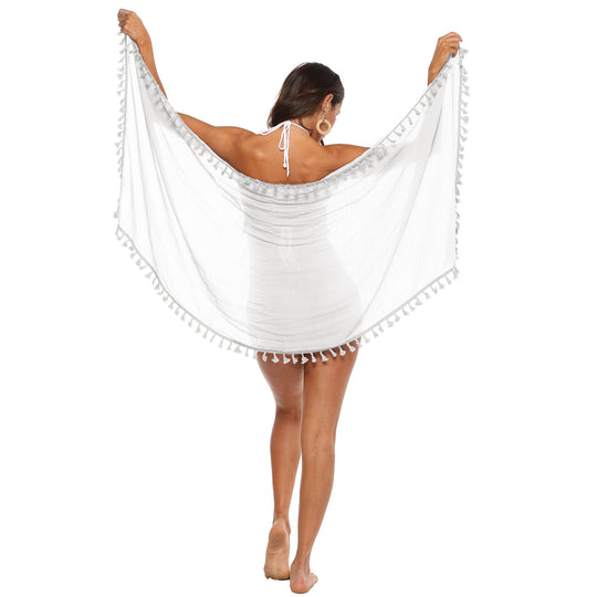 Damen Strandtuch mit Quasten Heidi-Mode