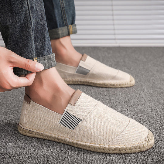 Heidi-Mode | Boss Stilvolle Handgemachte Leinwandstrohschuhe Sommer-Chic