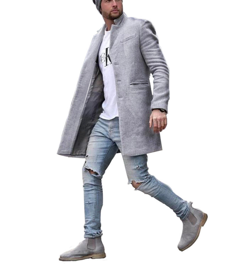 Herren edler wool-blazer mit schmalem Schnitt und stilvollen Details Heidi-Mode