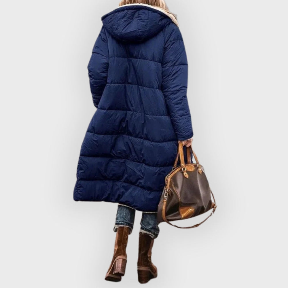 Heidi-Mode | Longline Sherpa-gefütterter Puffer-Mantel