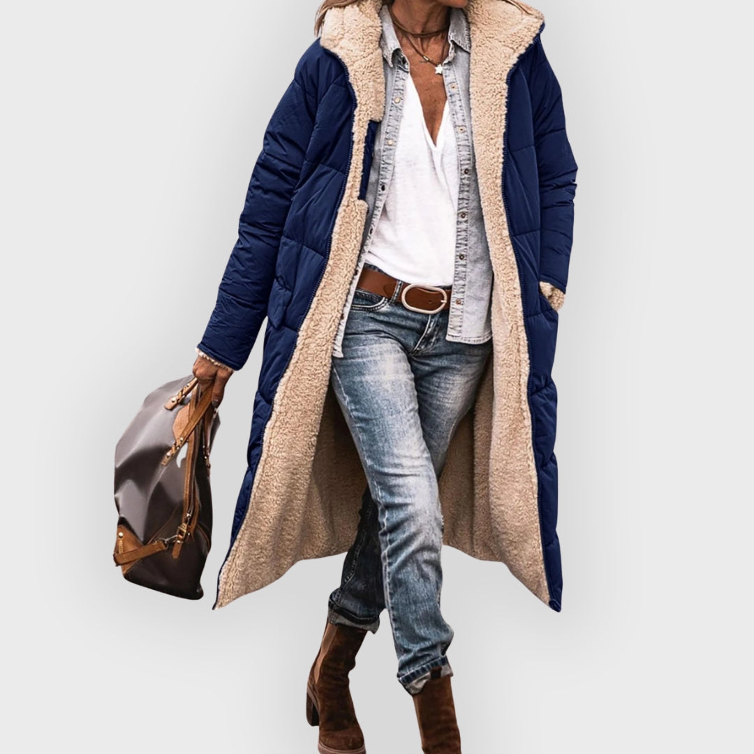 Heidi-Mode | Longline Sherpa-gefütterter Puffer-Mantel