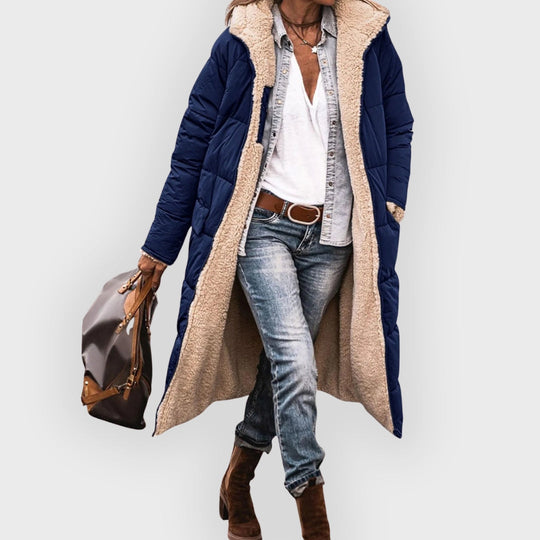 Heidi-Mode | Longline Sherpa-gefütterter Puffer-Mantel